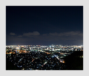 「焼津天守閣」よりの夜景をプレゼント